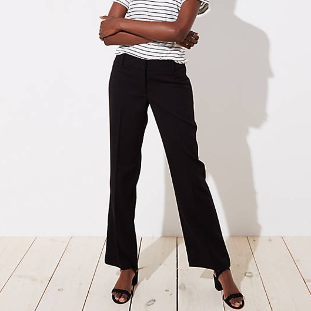 LOFT Black trousers in Twill in Marisa Fit